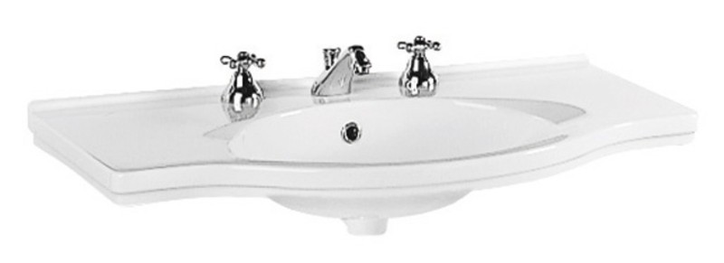 SAPHO RETRO 024501 CATINO keramické umyvadlo 93x55,5cm, zápustné