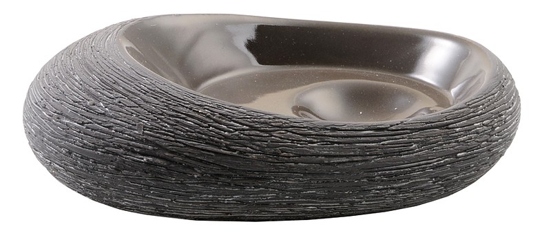 SAPHO B&K 0502/B RUSTICA mýdlenka na postavení, černá