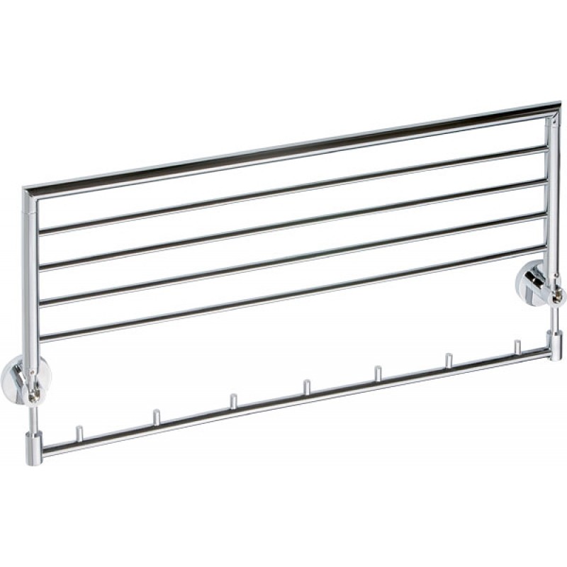 SAPHO OMEGA 104205162 polička na ručníky výklopná s háčky 650mm, chrom SAPHO OMEGA 104205162 polička na ručníky výklopná s háčky 650mm, chrom