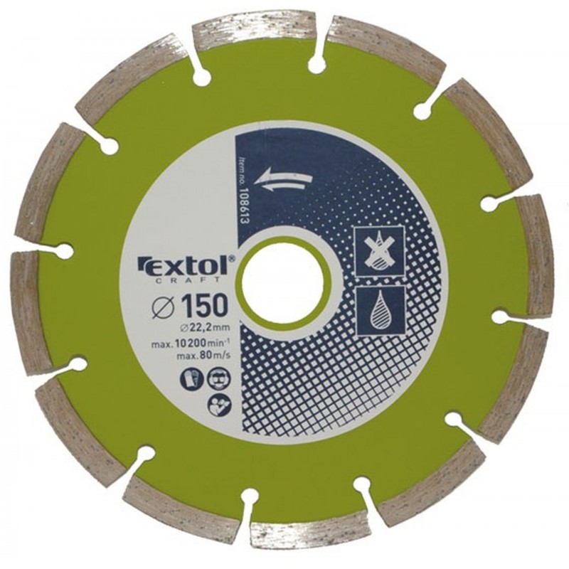 EXTOL CRAFT kotouč diamantový řezný 230 × 22,2 mm SEGMENTOVÝ 108615