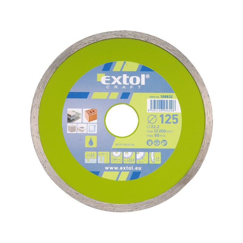 EXTOL CRAFT kotouč diamantový řezný 150x22,2mm CELOOBVODOVÝ - mokré řezání 108833 EXTOL CRAFT kotouč diamantový řezný 150x22,2mm CELOOBVODOVÝ - mokré řezání 108833