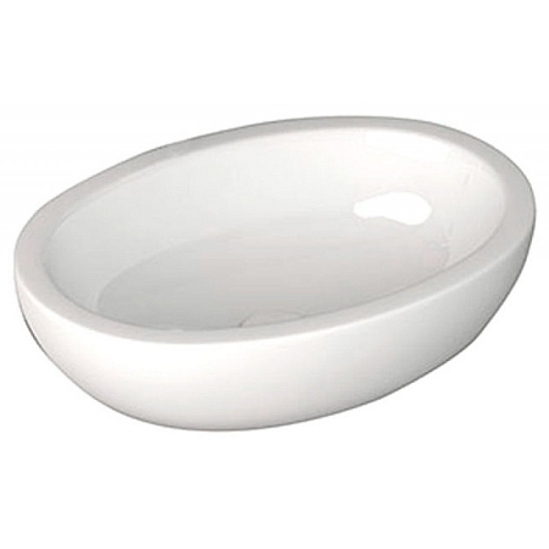 SAPHO SISTEMA keramické umyvadlo oválné bez přepadu 60x42cm, bílá 10AR65060