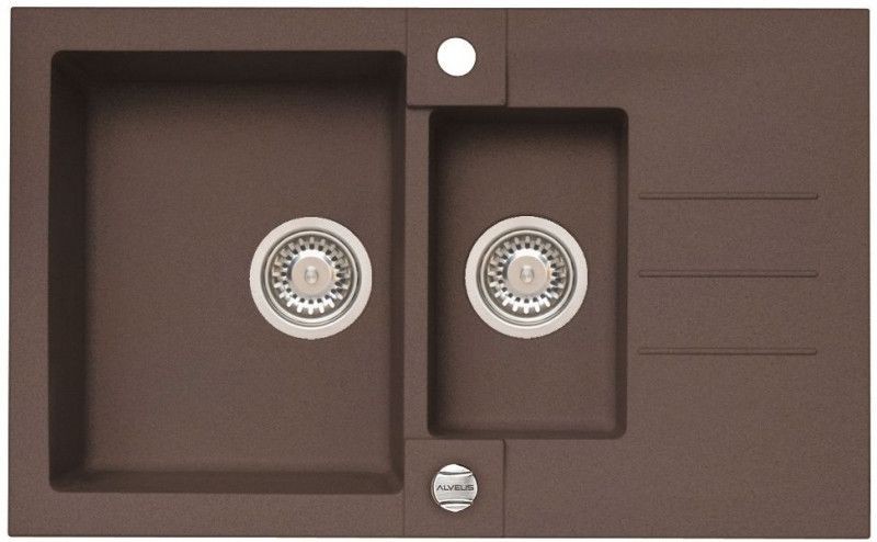 ALVEUS ROCK 70 kuchyňský dřez, 780x480 mm, granital plus Chocolate 03 1107851