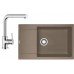 Franke SET G76 Granitový dřez MRG 611-78 BB Kašmír + Baterie FN 0147 chrom, 114.0510.380