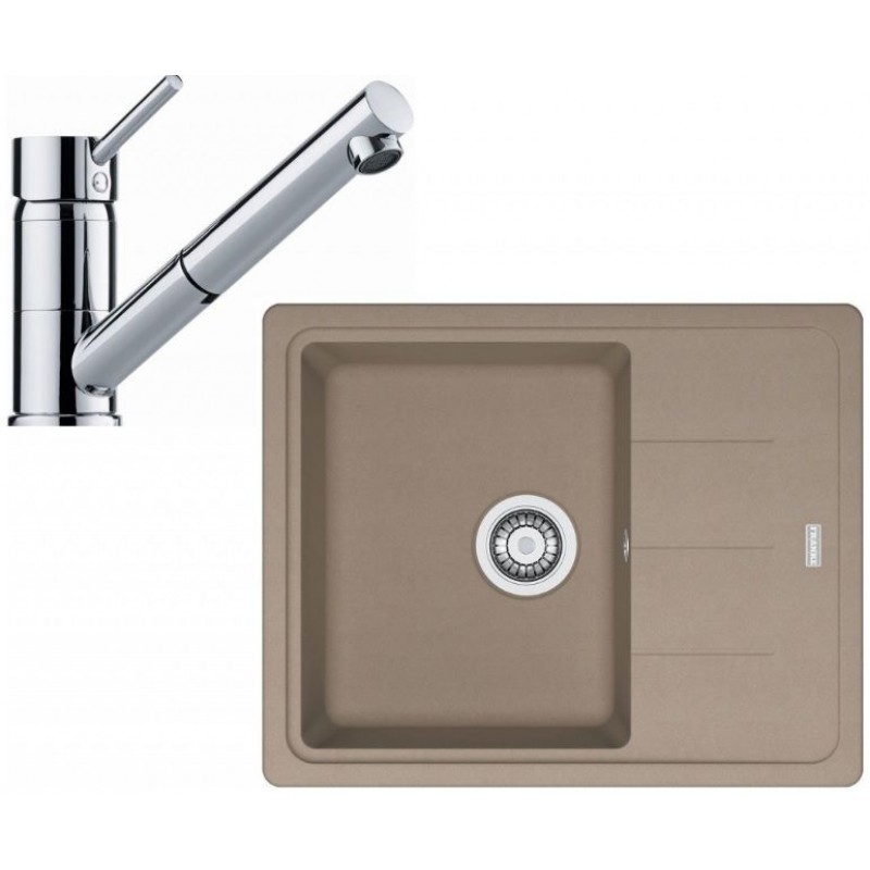 Franke SET G98 Granitový dřez BFG 611-78 Kašmír + Baterie FG 7486 chrom, 114.0510.429