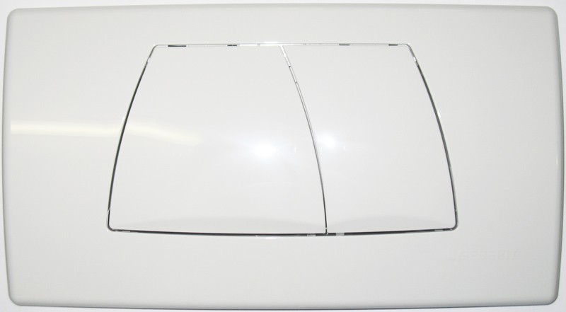 GEBERIT ovládací tlačítko TWINLINE, 115.888.11.1, pro dvě množství, bílé