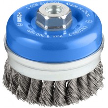 BOSCH Hrnkový kartáč, copánkový, 90, ocel 90 mm, 0,5 mm, M14 1608614001