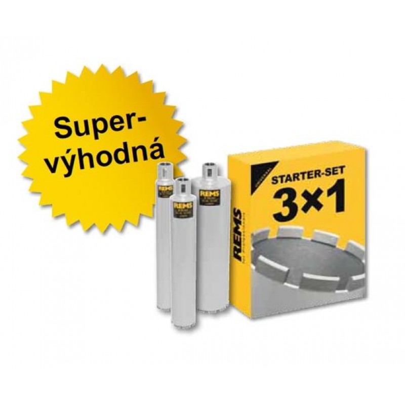 REMS UDKB-LS Set 62-82-132 univerzální diamantové jádrové vrtací korunky 181111