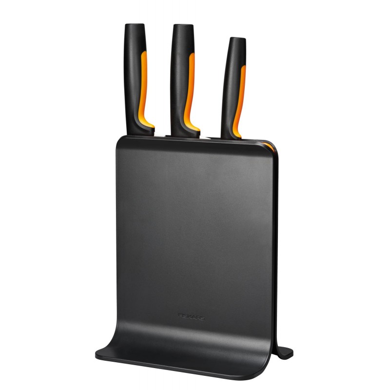 Fiskars Plastový blok se třemi noži černý 1057555