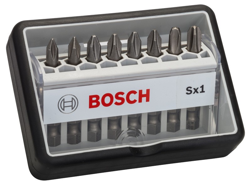 BOSCH 8dílná sada šroubovacích bitů Robust Line, Sx Extra-Hart 2607002556