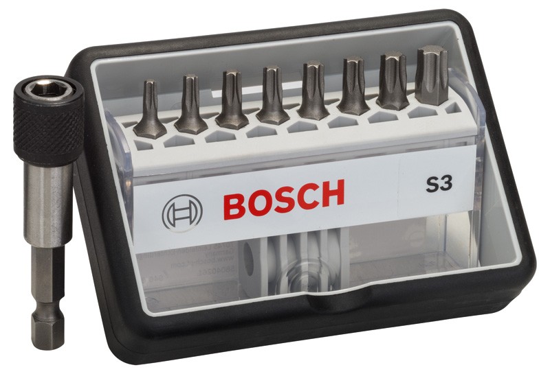 BOSCH (8+1)dílná sada šroubovacích bitů Robust Line, S Extra-Hart 25 mm 2607002562