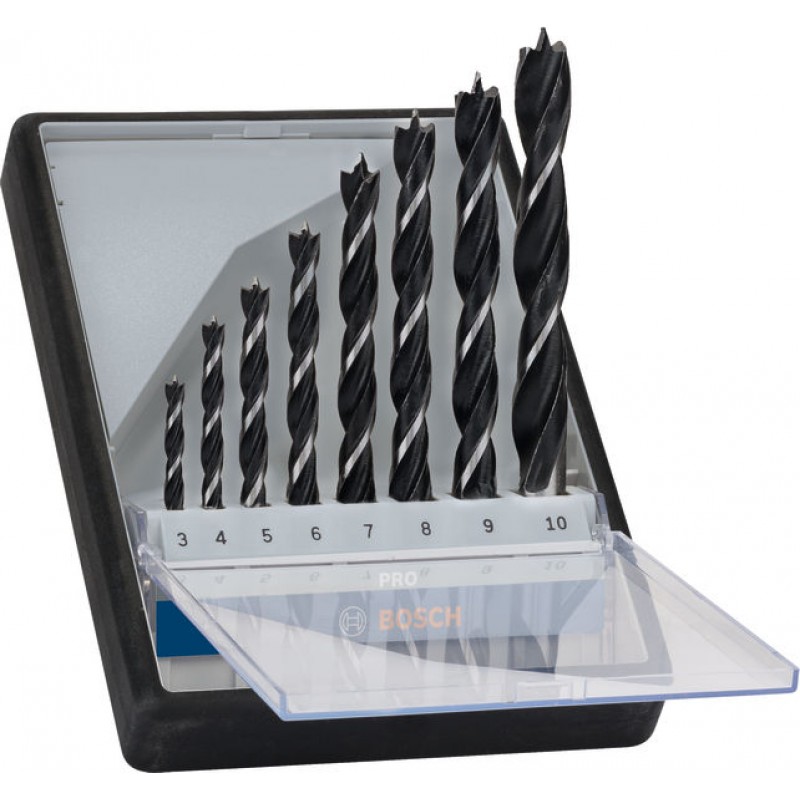 BOSCH Robust Line Sada spirálových vrtáků do dřeva, 8dílná 2607010533 BOSCH Robust Line Sada spirálových vrtáků do dřeva, 8dílná 2607010533