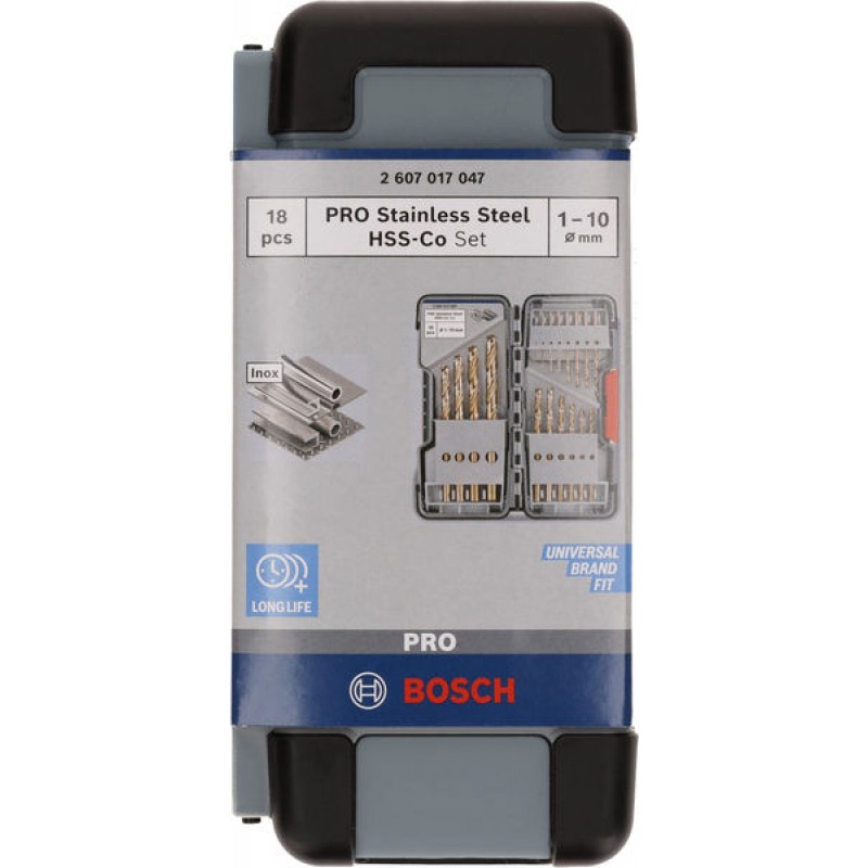 BOSCH 18dílná sada vrtáků do kovu Toughbox HSS-Co, DIN 338, 135° 2607017047 BOSCH 18dílná sada vrtáků do kovu Toughbox HSS-Co, DIN 338, 135° 2607017047