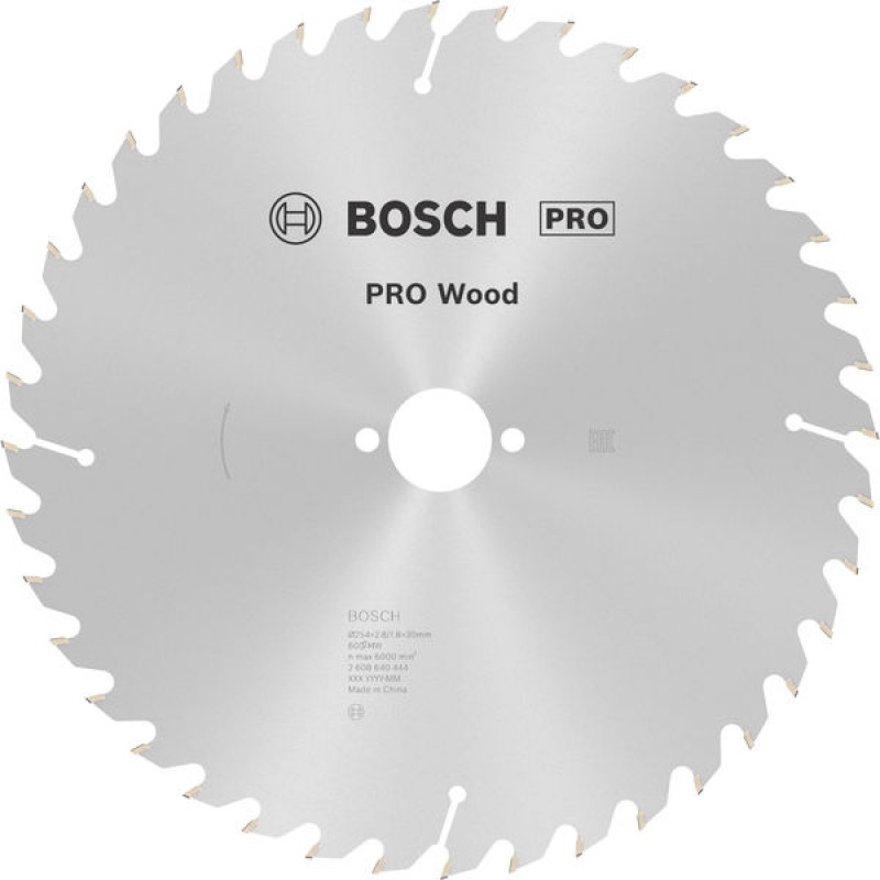 BOSCH Pilový kotouč PRO Wood pro okružní pilu, 254 × 2,8 × 30 mm, T60 2608640444