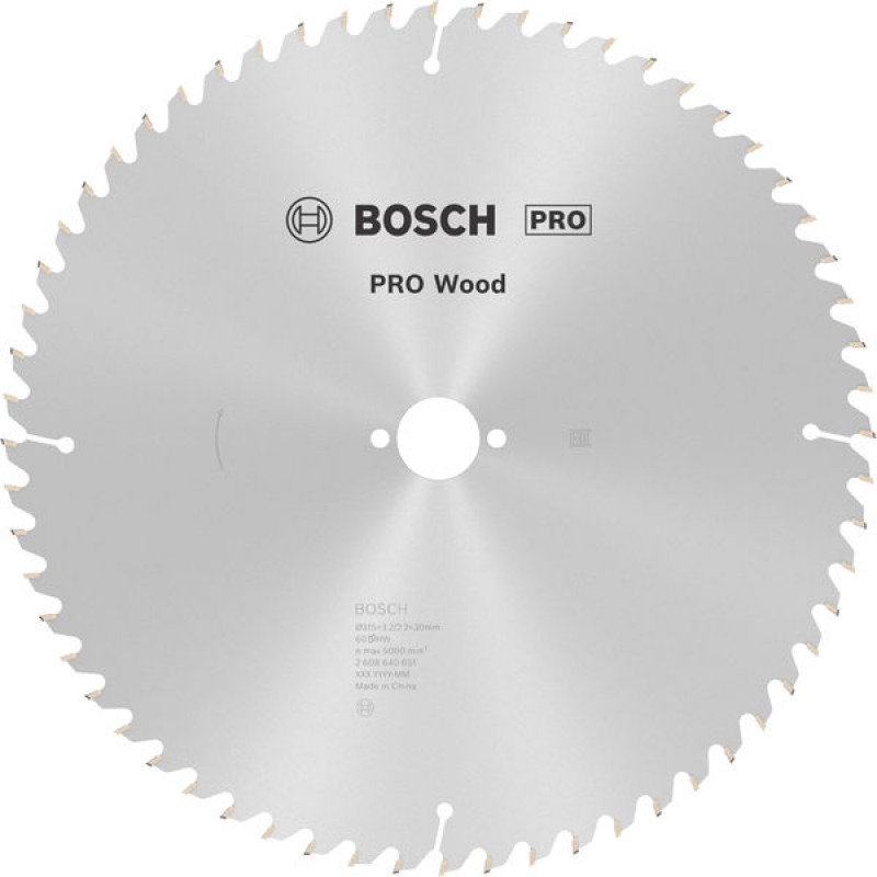 BOSCH Pilový kotouč PRO Wood pro okružní pilu, 315 × 3,2 × 30 mm, T80 2608640651