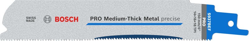 BOSCH Pilový list PRO Medium-Thick Metal precise S937BEF, 1,1×25×150 mm, 25 ks 2608658992