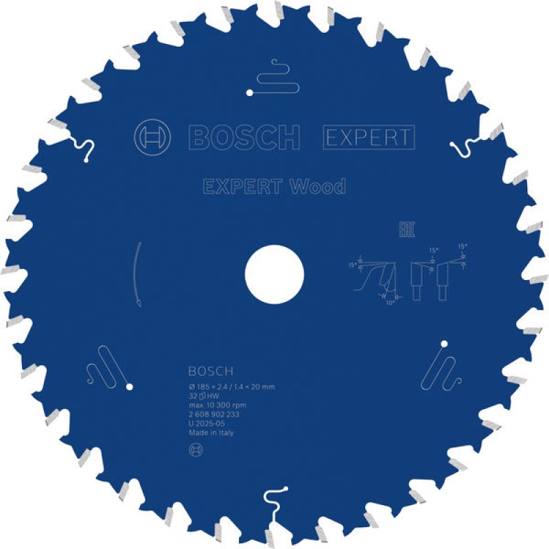 BOSCH Pilový kotouč EXPERT Wood, 185 × 2,4/1,4 × 20 mm, T32 2608902233