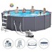 INTEX Graphite Gray Panel Pools Set Bazén 478 x124 cm s filtrací 26384GS