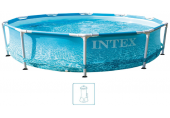 VÝPRODEJ INTEX METAL FRAME POOLS Bazén 305 x 76 cm s kartušovou filtrací 28208GN POŠKOZENÝ OBAL!!