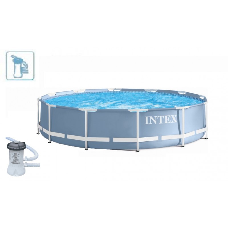 INTEX PRISM FRAME POOL SET Bazén 366 x 76 cm s kartušovou filtrací, 28712GN INTEX PRISM FRAME POOL SET Bazén 366 x 76 cm s kartušovou filtrací, 28712GN