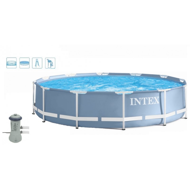 INTEX PRISM FRAME POOL SET Bazén 457 x 107 cm s kartušovou filtrací, 28734NP INTEX PRISM FRAME POOL SET Bazén 457 x 107 cm s kartušovou filtrací, 28734NP