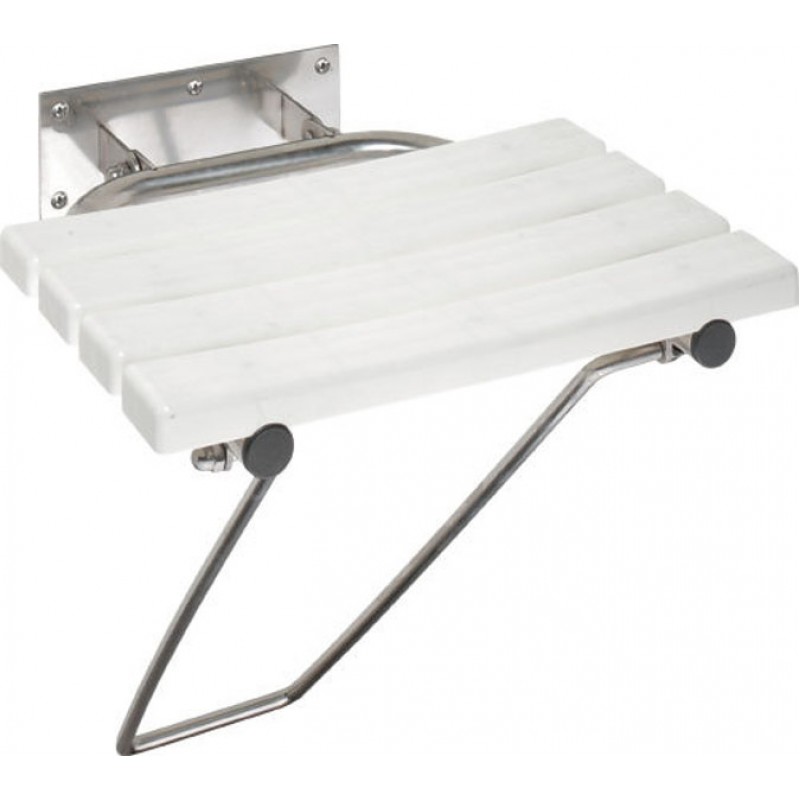 SAPHO SENIOR XH001 Sklopné sprchové sedátko s opěrnou nohou, bílá