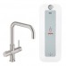 GROHE Red Duo páková dřezová baterie a combi-boiler (8 l), Supersteel 30156DC0