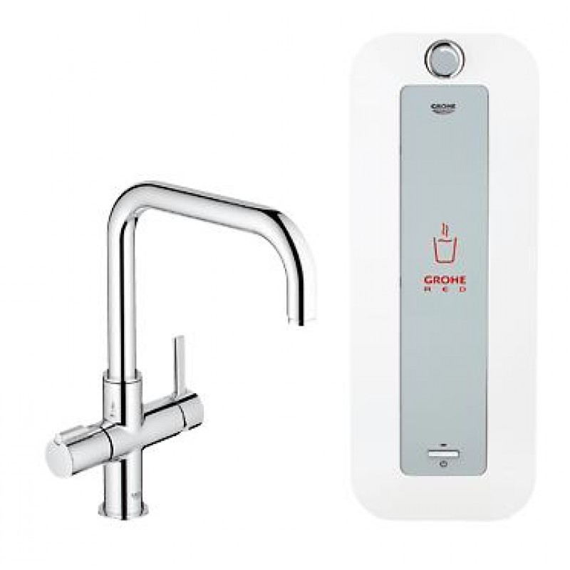 GROHE Red Duo páková dřezová baterie a combi-boiler (8 l), chrom 30156000