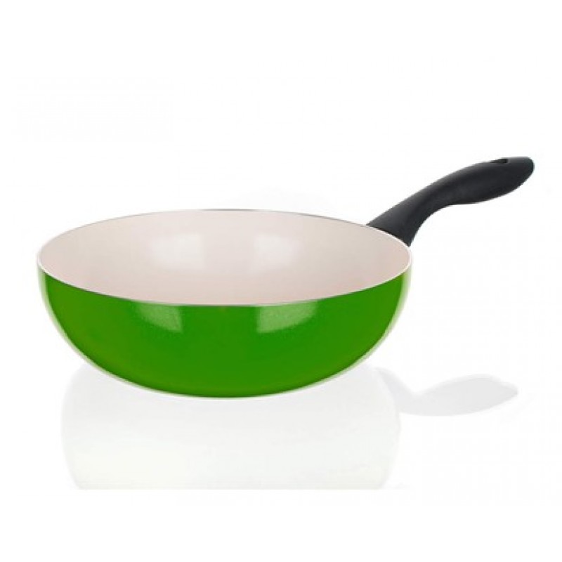 BANQUET Pánev WOK 24 cm zelená Natura Ceramia Verde 40JC24WCCGR BANQUET Pánev WOK 24 cm zelená Natura Ceramia Verde 40JC24WCCGR