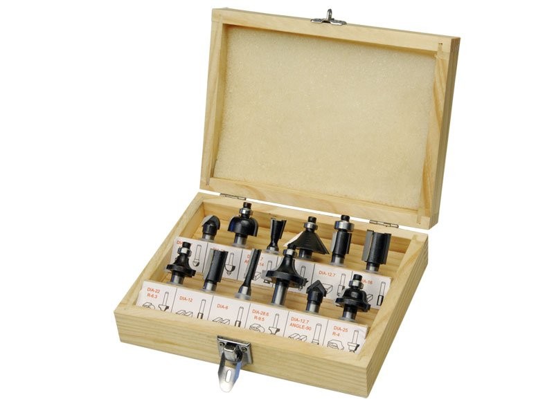 EXTOL CRAFT frézy tvarové do dřeva s SK plátky, sada 12ks 44032