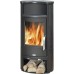 ABX Pori 4671-5, krbová kamna na dřevo, černý plech + kachle hämatit, vč. horní desky