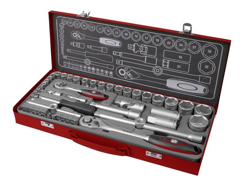 FORTUM klíče nástrčné, sada 50ks 1/4", 1/2" 4700002 FORTUM klíče nástrčné, sada 50ks 1/4", 1/2" 4700002