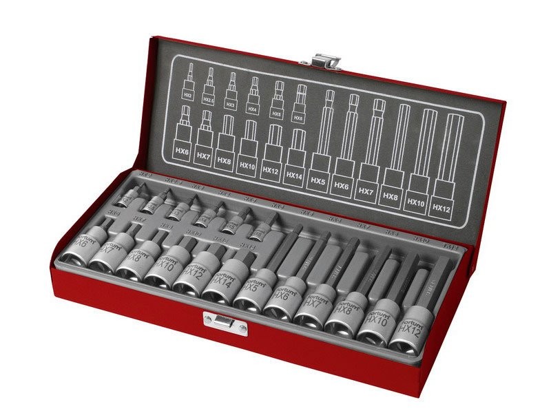 FORTUM klíče zástrčné imbusové, sada 18ks 1/4", 1/2" 4700008 FORTUM klíče zástrčné imbusové, sada 18ks 1/4", 1/2" 4700008