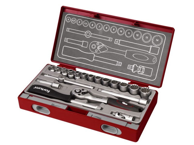 FORTUM klíče nástrčné MULTILOCK, sada 19ks 1/4" 4700031 FORTUM klíče nástrčné MULTILOCK, sada 19ks 1/4" 4700031