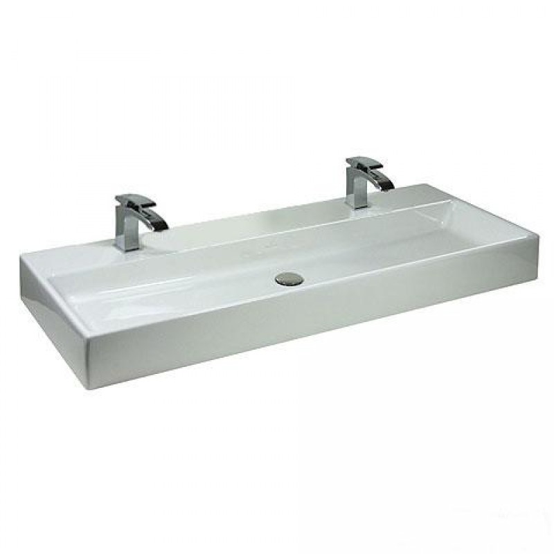 Villeroy & Boch Memento Umyvadlo 1200x470 mm pro dvě 1otvorové armatury, bílá alpin