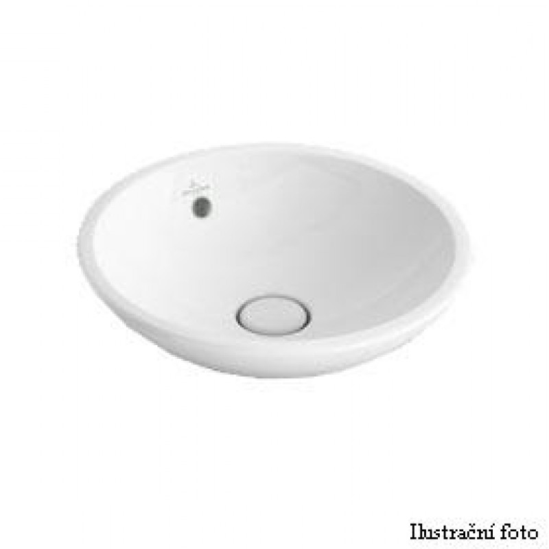 Villeroy & Boch Loop&Friends Umyvadlo k postavení na desku 380 s přepadem, bílá alpin ceramicplus