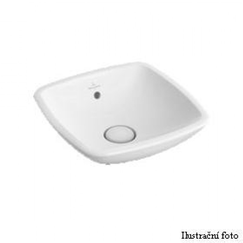 Villeroy & Boch Loop&Friends Umyvadlo k postavení na desku 380x380 mm s přepadem, bílá alpin Villeroy & Boch Loop&Friends Umyvadlo k postavení na desku 380x380 mm s přepadem, bílá alpin