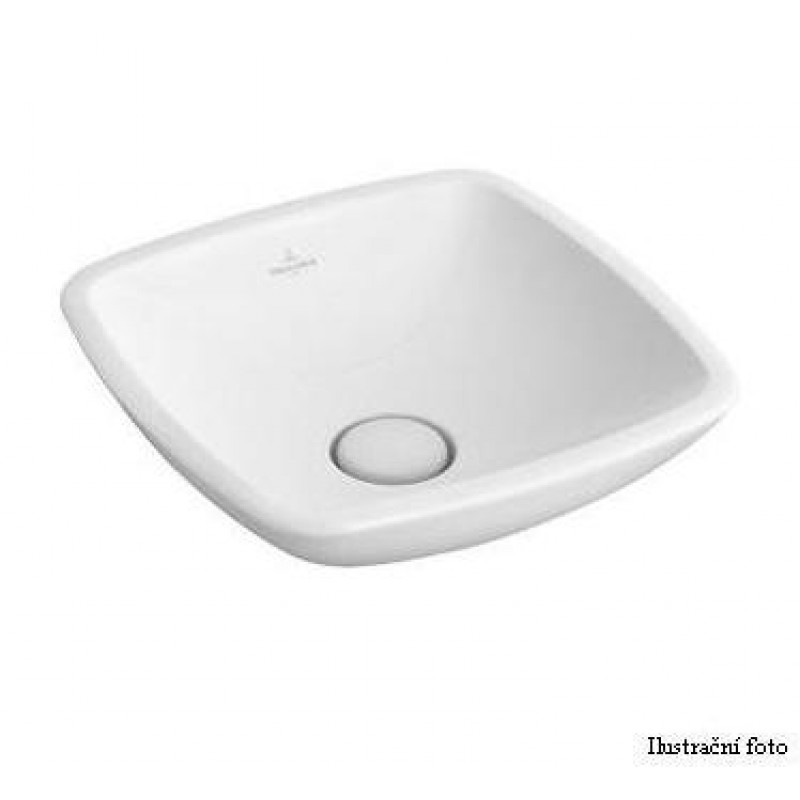 Villeroy & Boch Loop&Friends Umyvadlo k postavení na desku 380x380 mm bez přepadu, bílá alpin ceramicplus