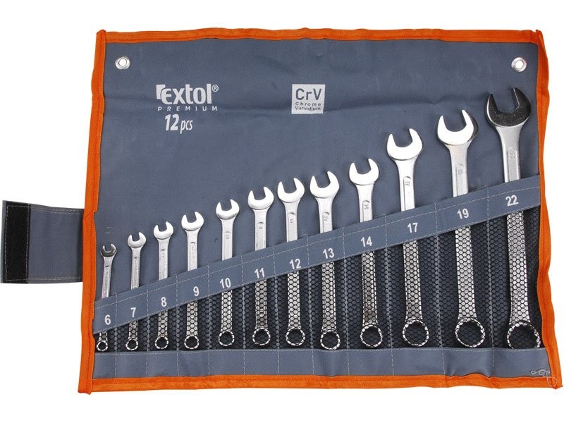 EXTOL PREMIUM klíče očkoploché, sada 12ks 6333 EXTOL PREMIUM klíče očkoploché, sada 12ks 6333