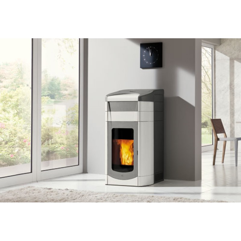 EDILKAMIN QUEBEC krbová kamna na pelety, bílé 637740