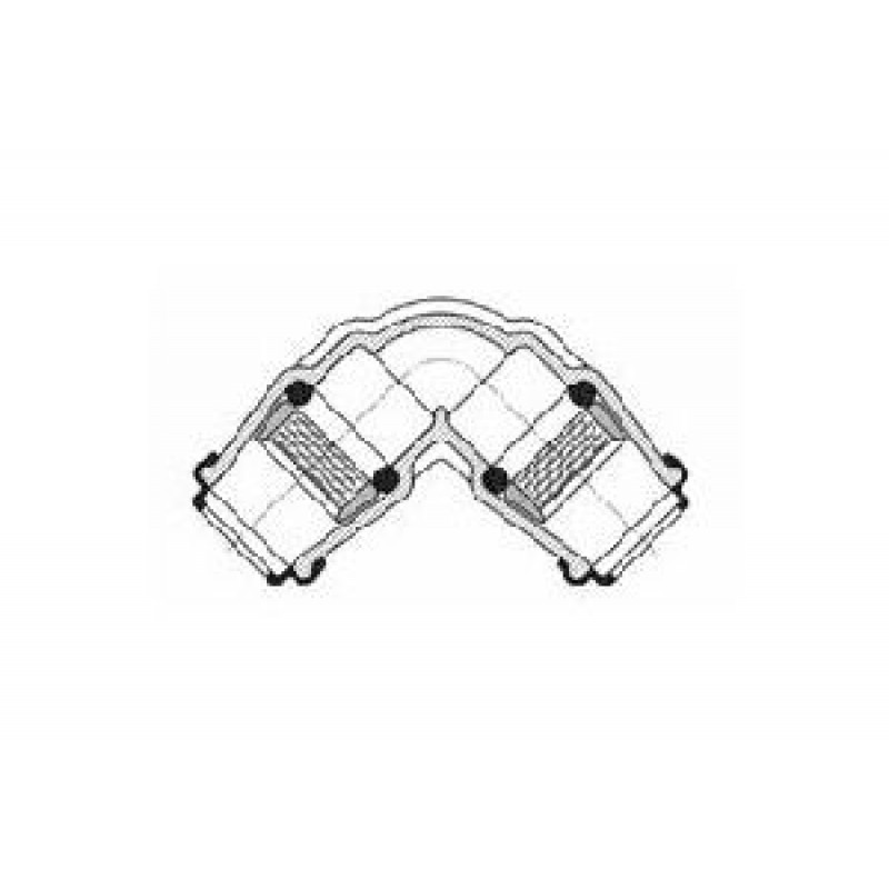 Hawle Koleno násuvné 90° ISO 6425, POM, pro rozvody plynu 50 x 50 mm 642505005004 Hawle Koleno násuvné 90° ISO 6425, POM, pro rozvody plynu 50 x 50 mm 642505005004