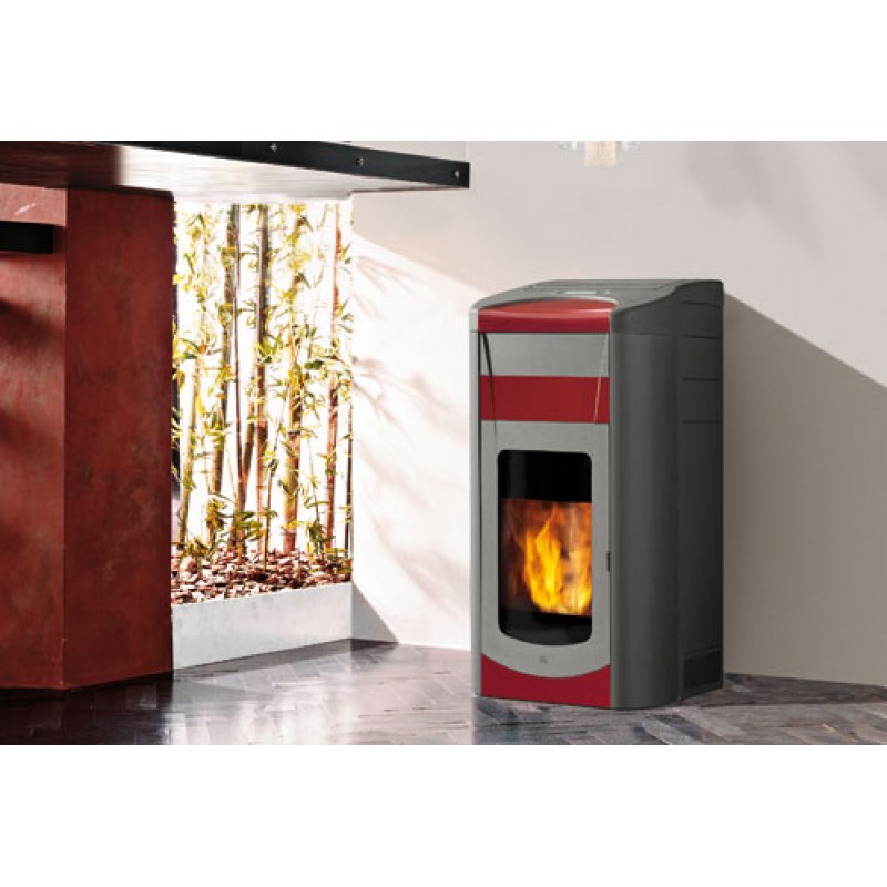 EDILKAMIN BOSTON krbová kamna na pelety červené 652500