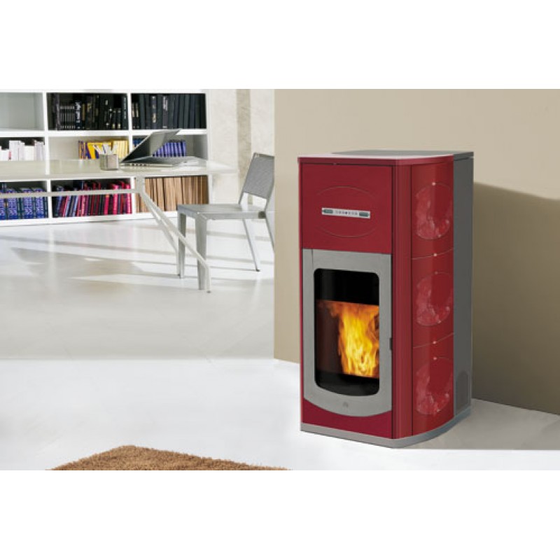 EDILKAMIN MONTREAL krbová kamna na pelety, bordó 656030