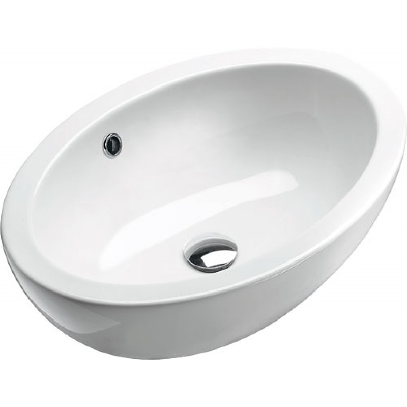 SAPHO PANORAMA 664911 keramické umyvadlo, oválné 60x18x42cm, na desku