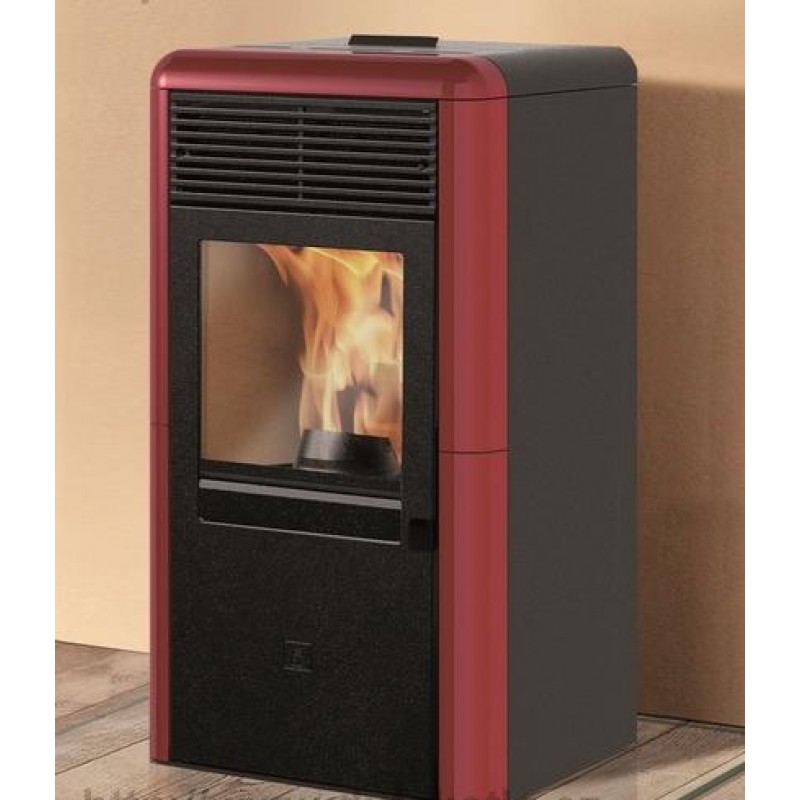 EDILKAMIN IDROPOINT krbová kamna na pelety s výměníkem, bordó 680750