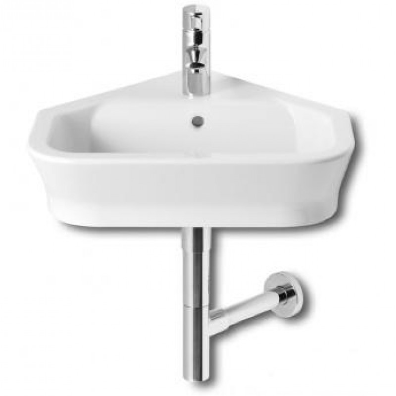 Roca The Gap rohové umyvadlo 48 x 48 cm, maxiClean 732747R00M