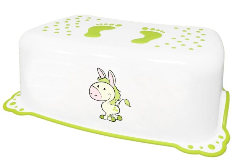 AQUALINE Dětské protiskluzové stupátko do koupelny Oslík, bílá, 7426 AQUALINE Dětské protiskluzové stupátko do koupelny Oslík, bílá, 7426