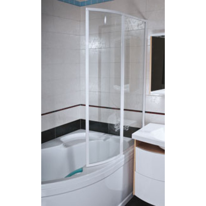 RAVAK VSK2 ROSA 160 R Transparent, vanová zástěna 76P90100Z1