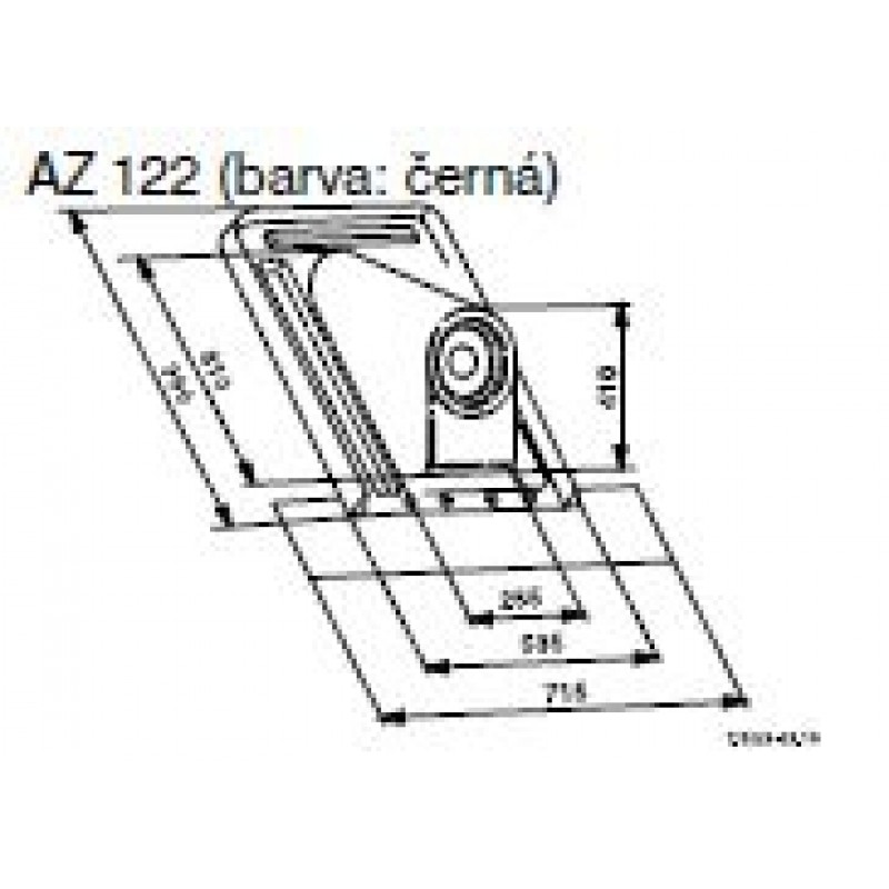 JUNKERS AZ 122 Střešní výklenek použitelný pro sklon 30-45° (černý)