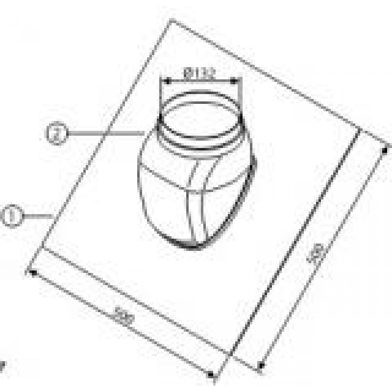 JUNKERS AZB 925 Manžeta svislého odkouření - střecha šikmá (černá)